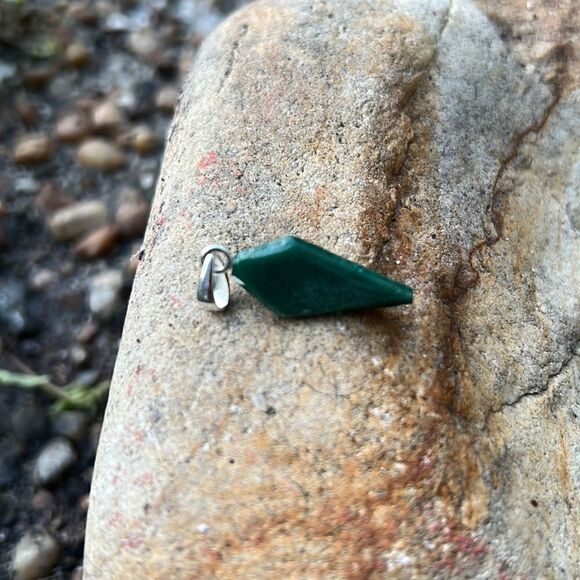 NIB Constituted Malachite Fancy Pendant in Sterling Silver 5.78 ctw - Picture 6 of 7